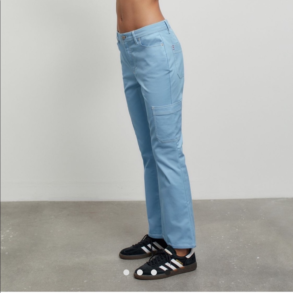 Retro 70’s Inspired Blue Cargo Pants - urban outfitters